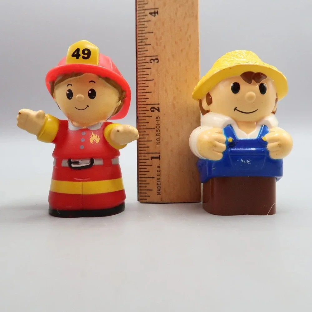 Mega Blok Chunky Figures Set Fireman Farmer Elephant People Preschool Toys lot 6